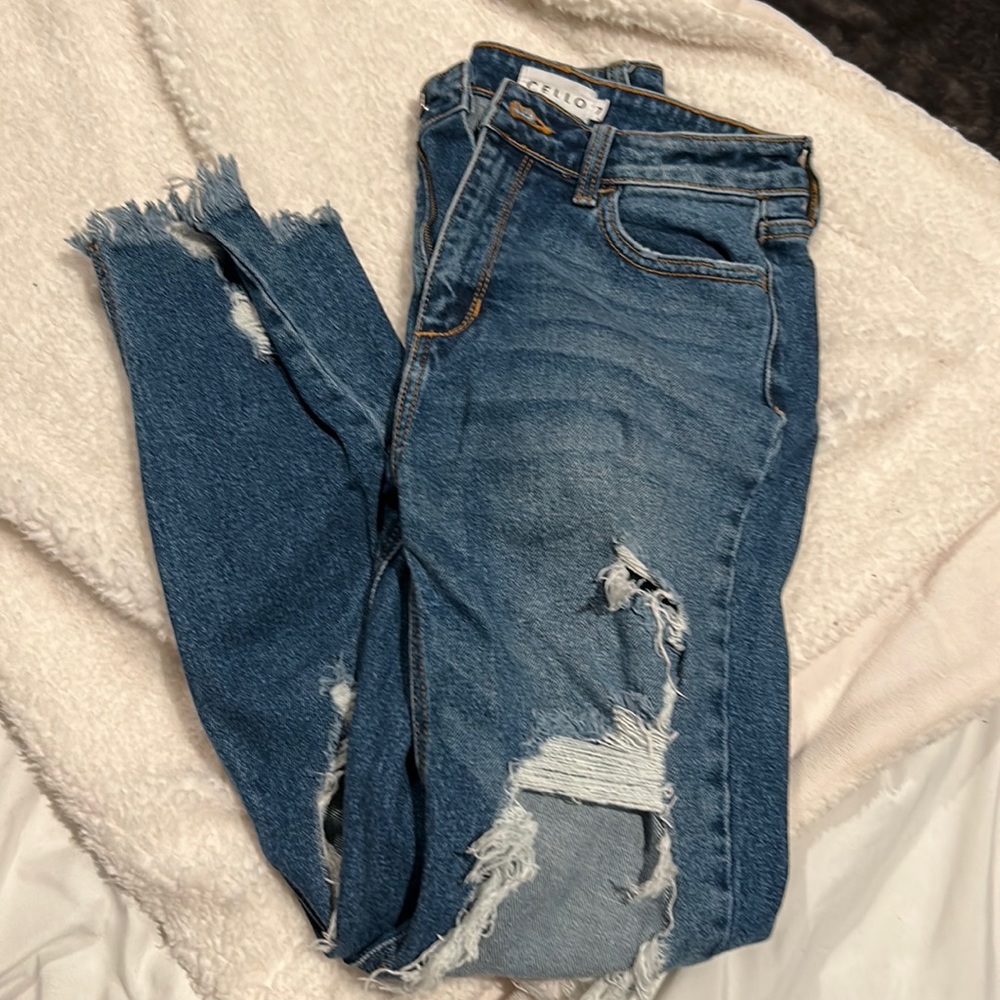 Dark ripped Cello Jeans